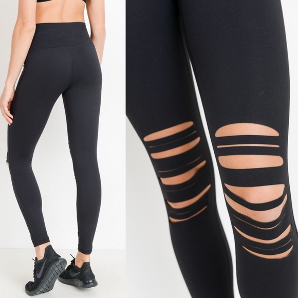 DANNY Shredded Leggings - WHITE - Picture 3 of 4